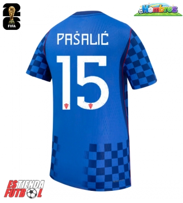 Croacia Mario Pasalic #15 Segunda Equipación Mundial 2026 Manga Corta Croacia Mario Pasalic #15 Segunda Equipación Mundial 2026 Manga Corta